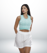 KNITTED SLEEVELESS CROP TOP