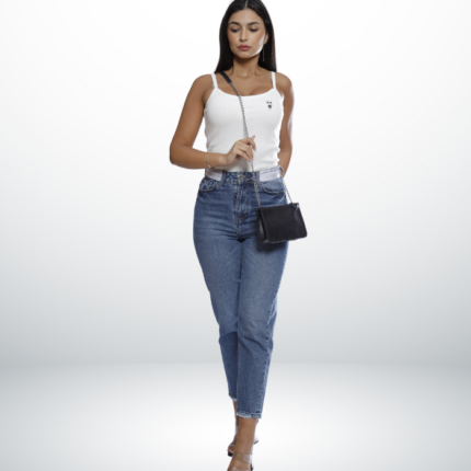 MID WAIST STRAIGHT JEANS