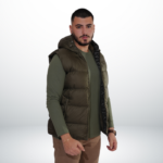 Hooded Puffer Gilet – Olive