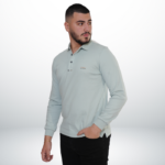 Polo with Slogan – Mint Green