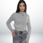 High Neck Pull with Loulou – Grey