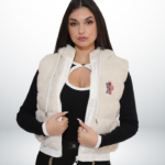 Fur Gilet with Hood & Front Zip