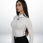 Cotton High Neck Fitted Body Top
