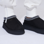 Suede Comfy Fur Inside Slippers – Black