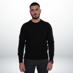 Round Neck Knitted Sweater with Slogan