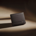 Braided Stitch Black Wallet