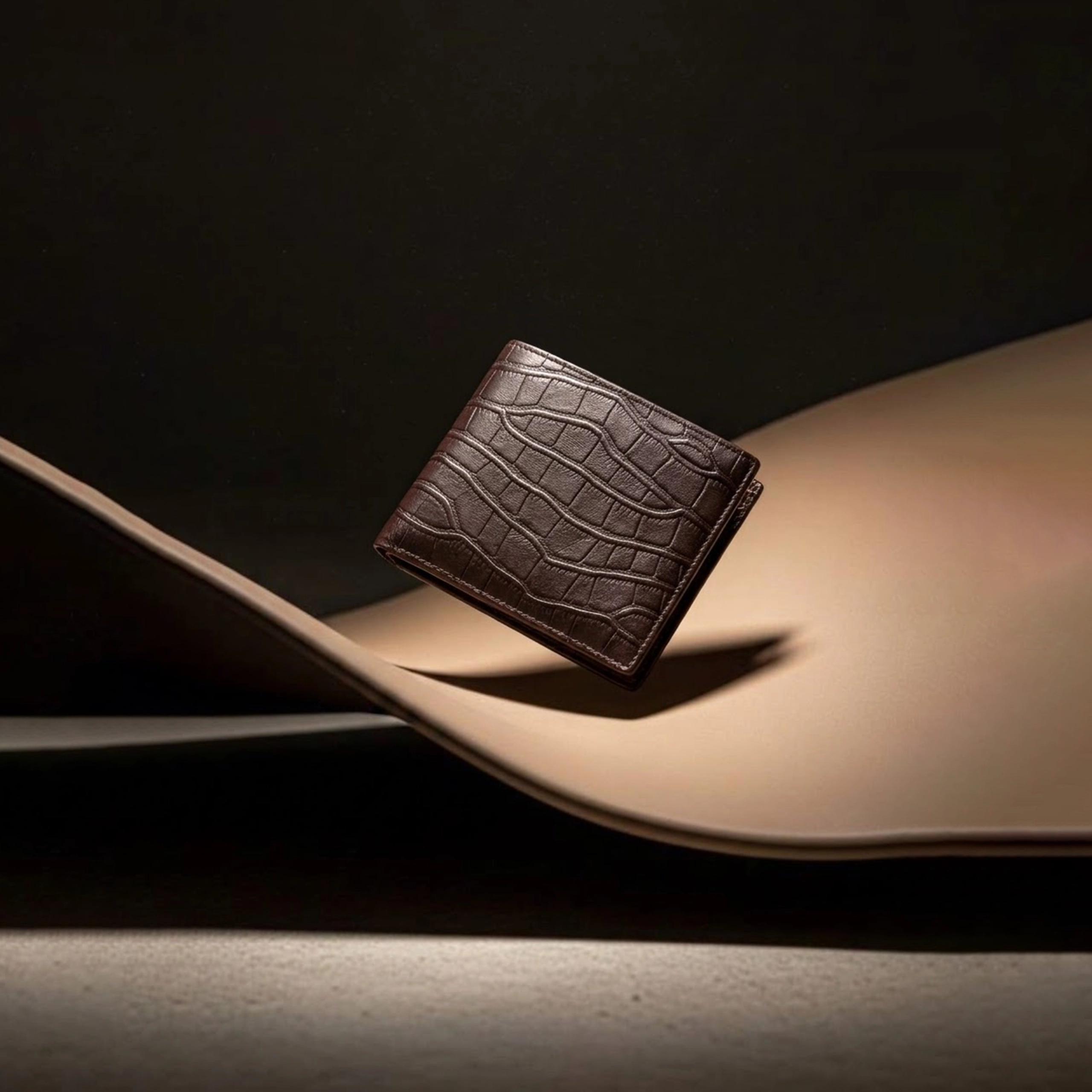 crocco brown Crocco Wallet - Image 1